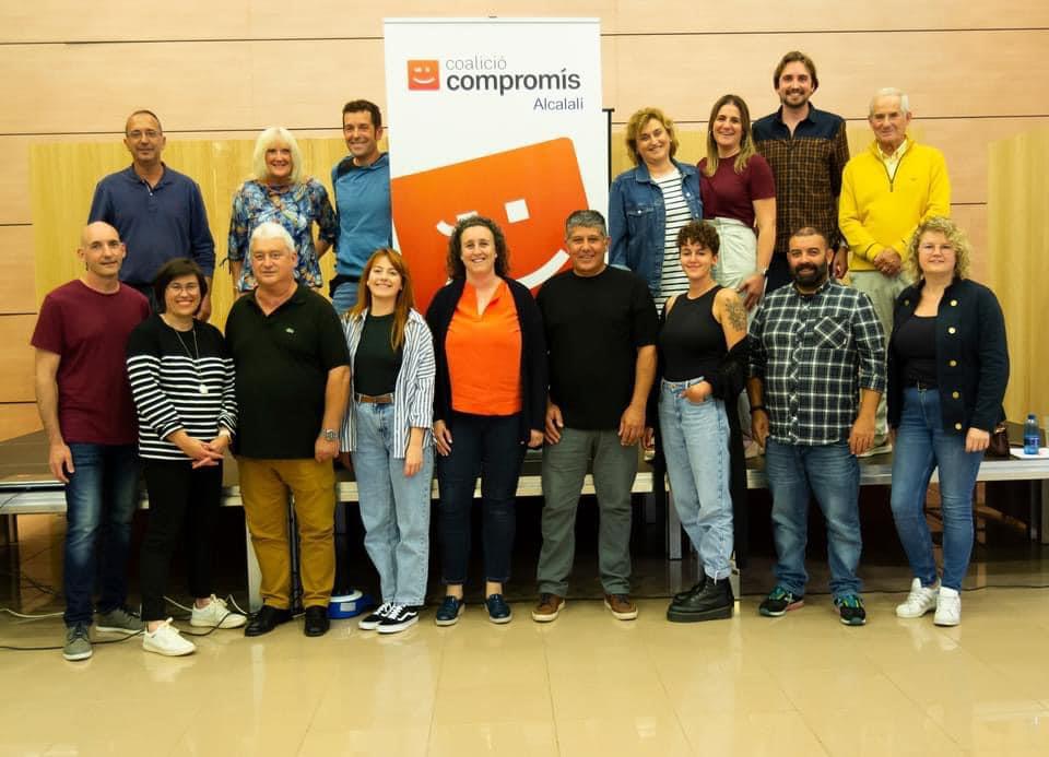 La recién nombrada alcaldesa en un acto de partido