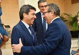 Carlos Mazón y Toni Pérez este viernes en el pleno del Consell del Marq.