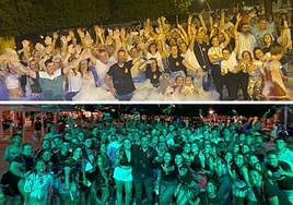 Dos momentos de las fiestas infantiles celebradas por ambas candidaturas a la Federació.