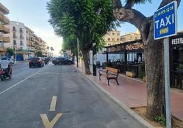 Parada de taxis en Xàbia.