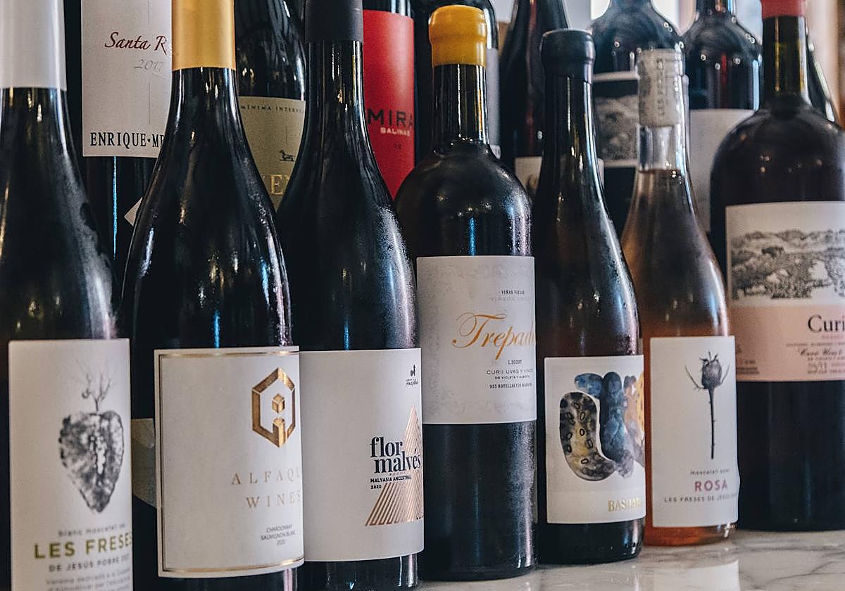 Botellas de vinos de Alicante