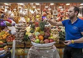 Un puesto del Mercado Central de Alicante