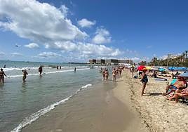 La playa del Postiguet en Alicante.