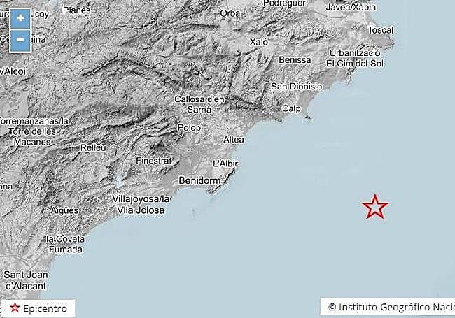 El epicentro del terremoto.