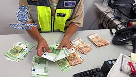 Dinero intervenido por la Policía Nacional