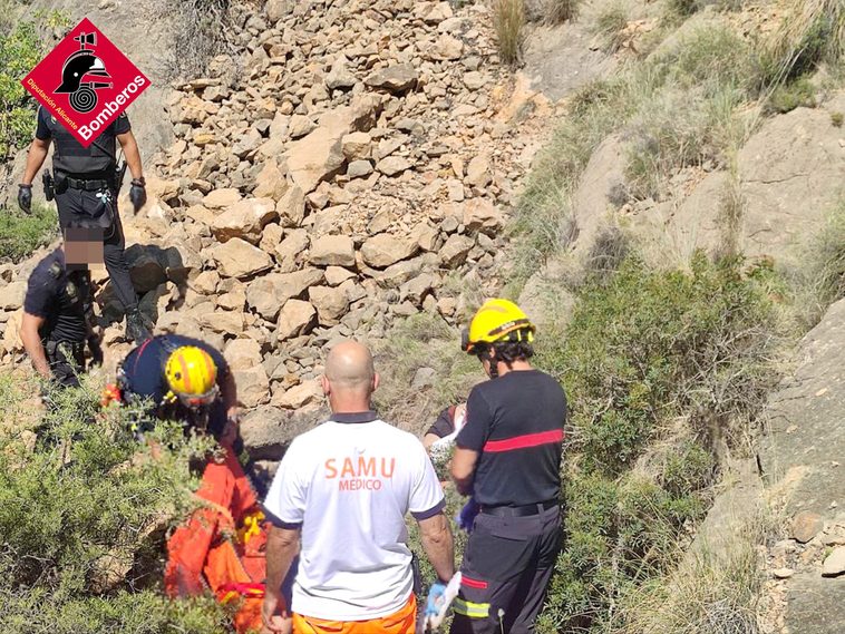 Imagen de archivo de un rescate a cargo del Consorcio de Bomberos de Alicante.