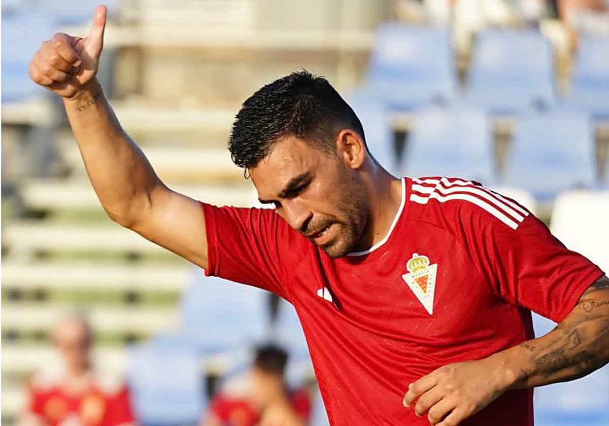 Dani Romera, durante un partido con el Real Murcia