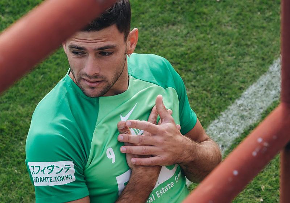 Lucas Boyé, durante un entrenamiento con el Elche