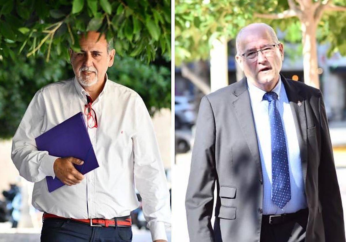 Los ex concejales investigados Manuel Jiménez y José Ramón González.