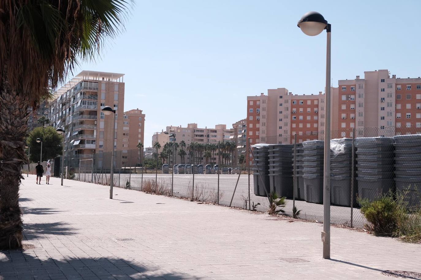 Imagen que presentaba el solar del PAU 5 en la playa de San Juan