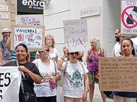 Una de las protestas organizadas por Sindicat del Barri de Carolines.