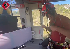 Imágenes del rescate de los bomberos.