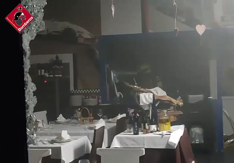 Imágenes del local tras el fuego.