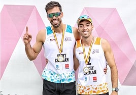 Dani Moreno y Rober Sanfélix celebran la victoria en Madrid