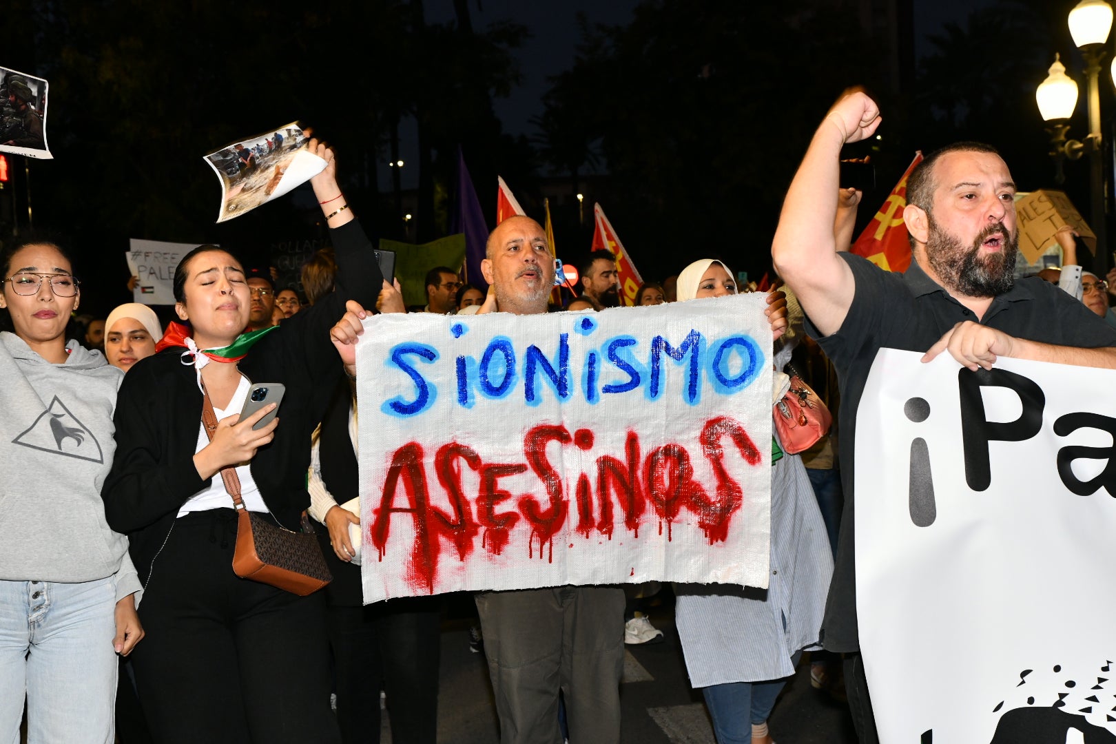 Manifestación en Alicante en solidaridad con el pueblo Palestino