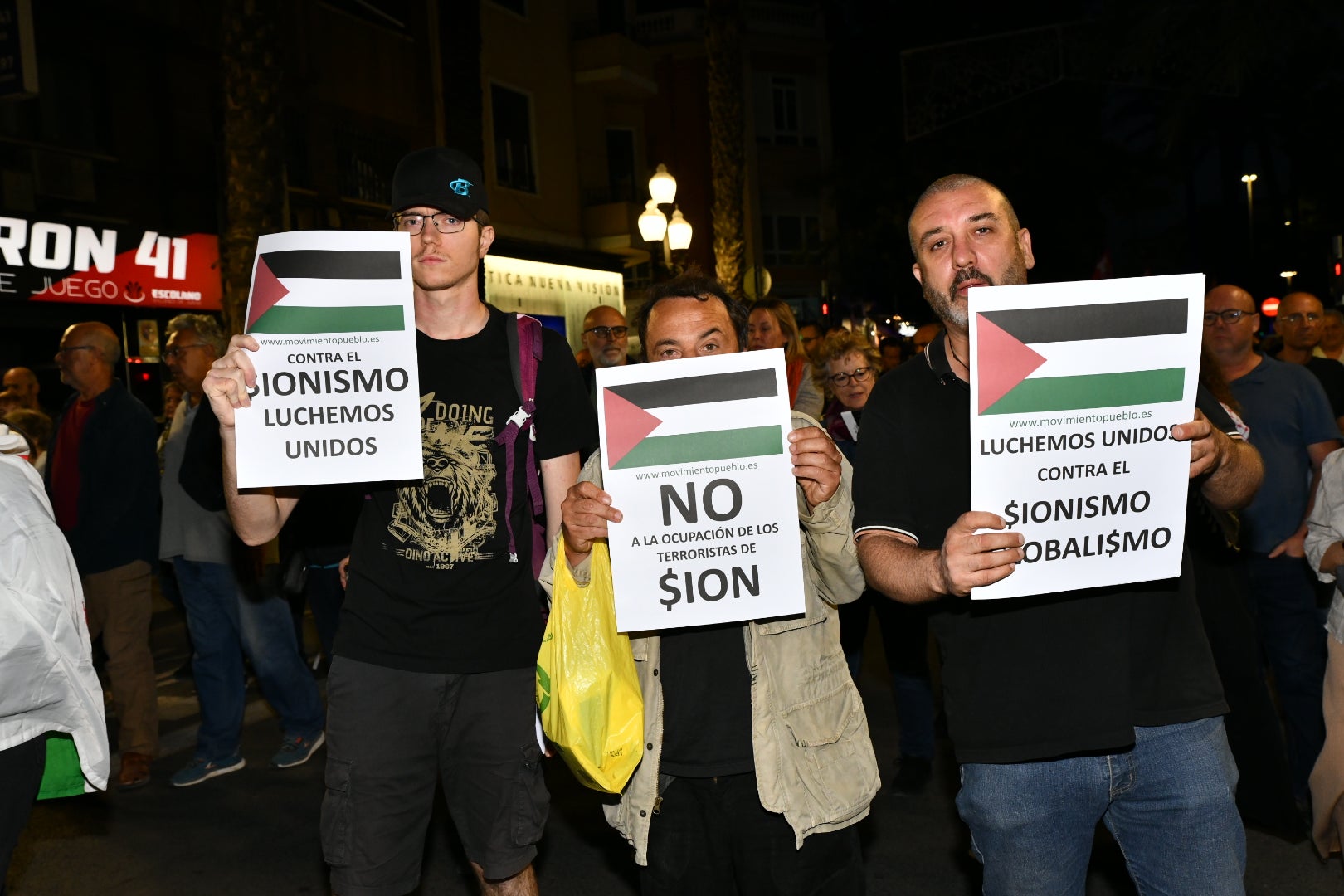 Manifestación en Alicante en solidaridad con el pueblo Palestino