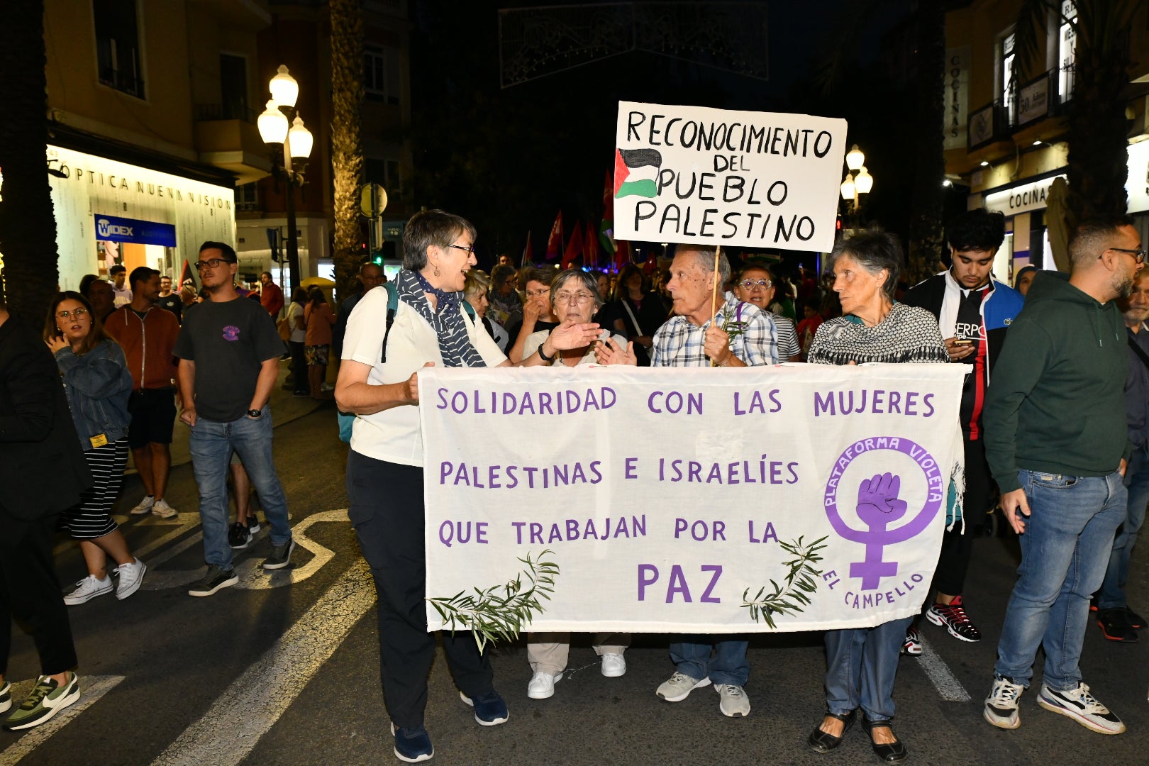 Manifestación en Alicante en solidaridad con el pueblo Palestino