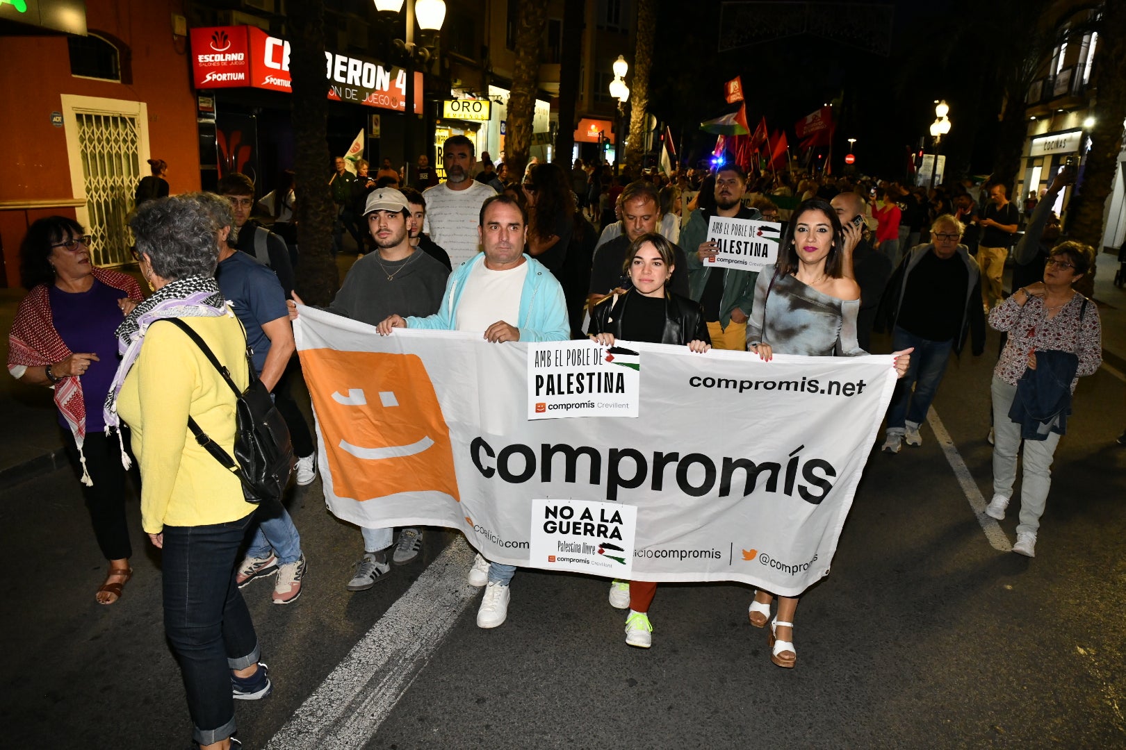 Manifestación en Alicante en solidaridad con el pueblo Palestino
