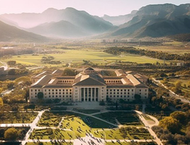 Histórico edificio alicantino reinterpretado por la IA.