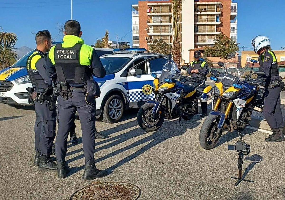 Efectivos de la Policía Local de Alicante.