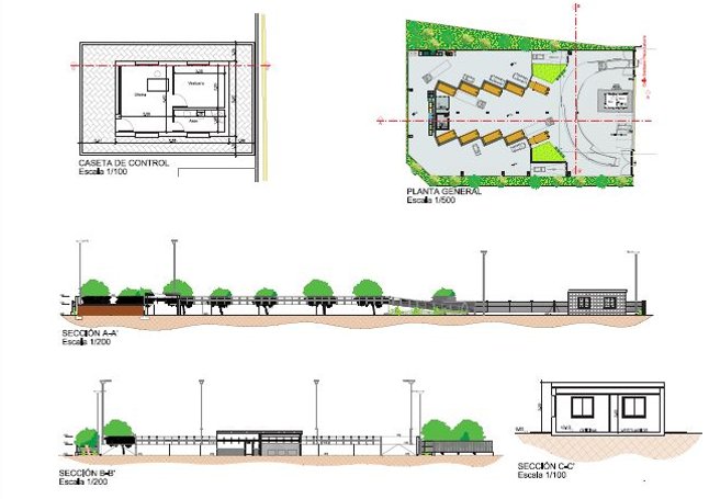 Plano de las actuaciones para el nuevo ecoparque.