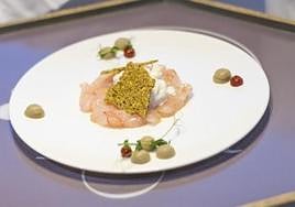 Un plato de alta cocina en un restaurante de Alicante.