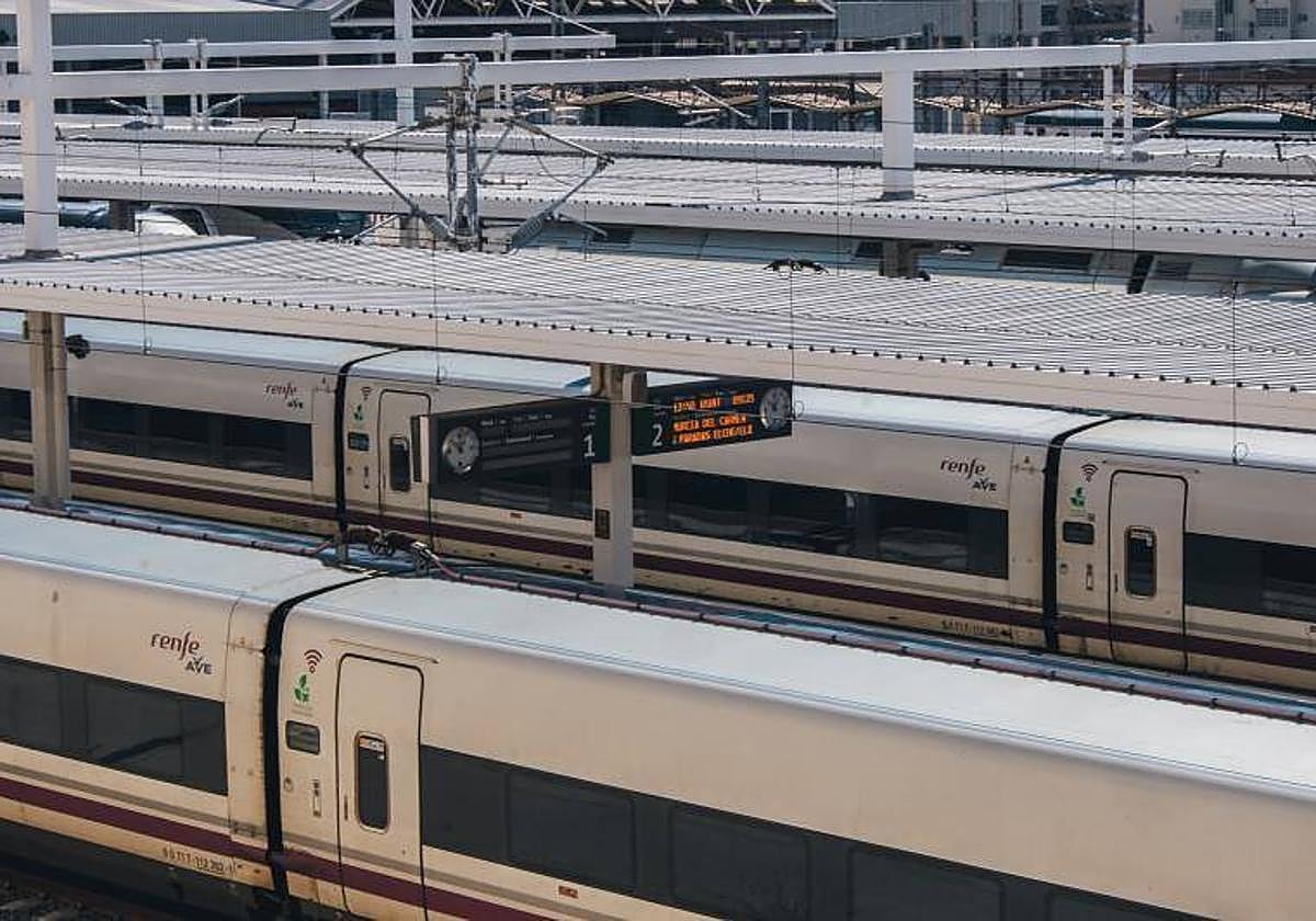 Trenes en la estación de Alicante.
