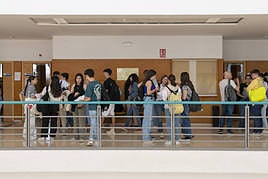 Alumnos de secundaria en Alicante.