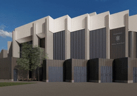 1. Recreación del Pitiu Rochel tras la reforma. 2. Futuras pistas de atletismo con el nuevo pavimento. 3. Nuevo quiosco en la zona de atletismo.