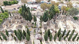 Imágen aérea del cementerio Virgen del Remedio de Alicante