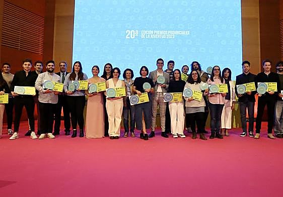 Los premiados en la gala de entrega.