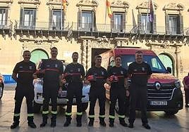 Efectivos del Servicio de Prevención de Incendios de Alicante.