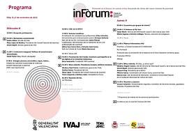 Programa del encuentro InFòrum.