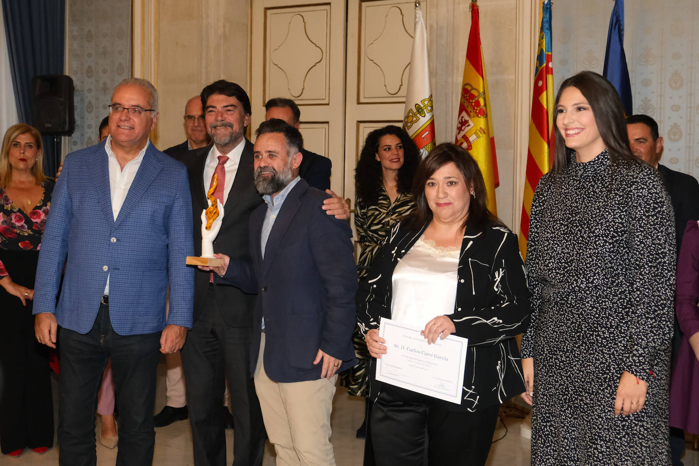 Entrega de premios a los artistas de las Hogueras de Alicante