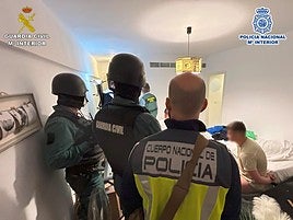 Momento de la detención a cargo de la Policía Nacional y la Guardia Civil.