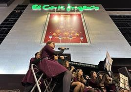 El coro infantil, en la presentación de la Navidad de El Corte Inglés.