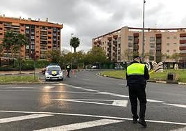 Un control de la Policía Local de San Vicente.