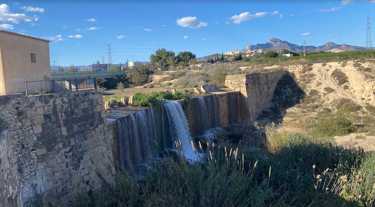 Un tramo del río Monnegre de Alicante.