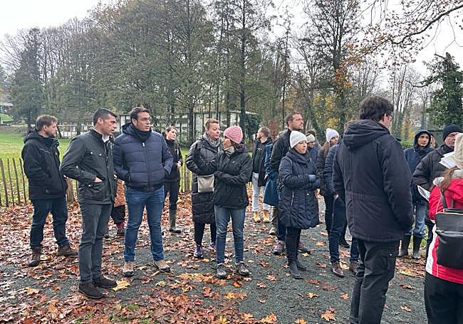 Comitiva institucional en Bruselas.