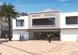 Fachada del anterproeycto de reforma del Mercado Central de Elche.