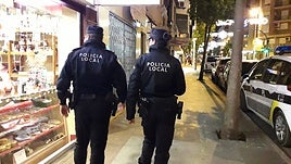 Patrulla de la Policía Local de Elche.