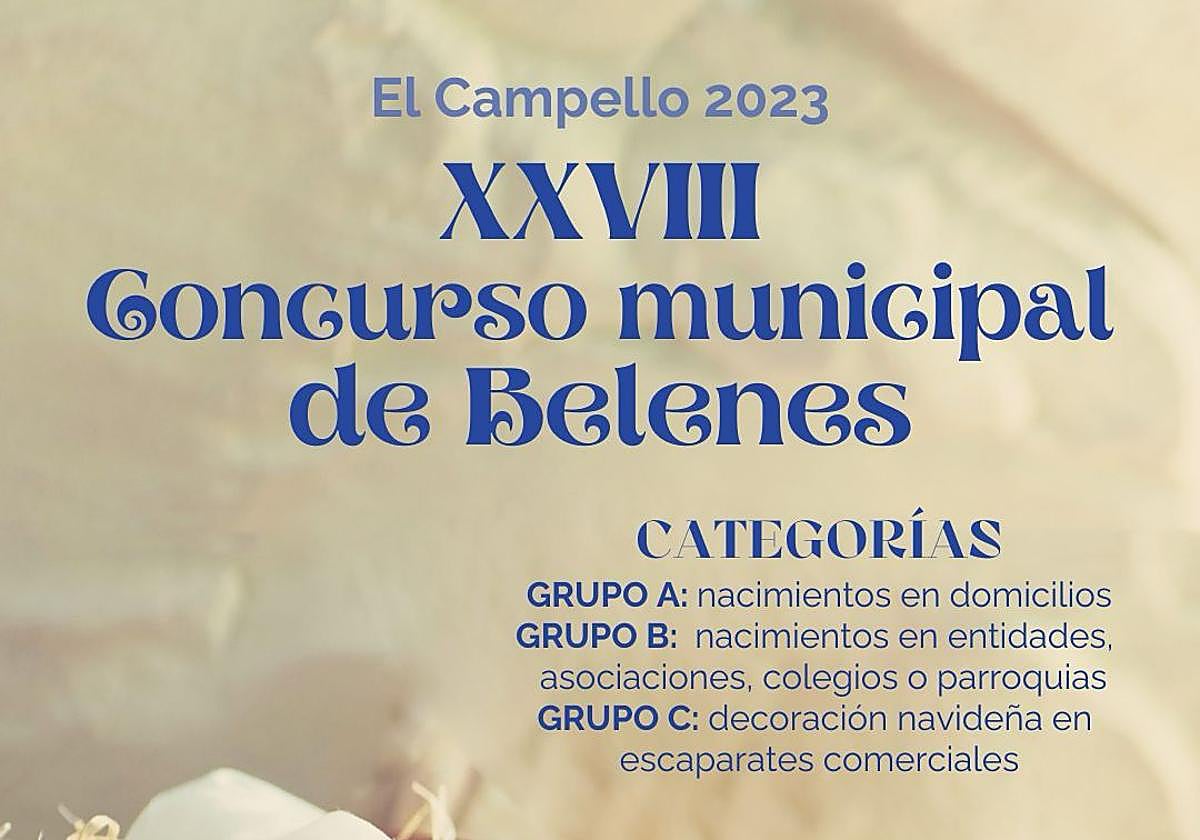 Cartel del concurso municipal de belenes.