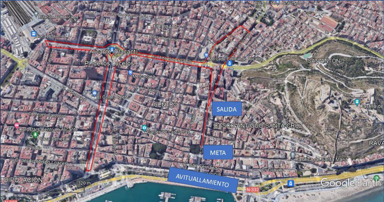 Recorrido de la San Silvestre Alicante 2023.