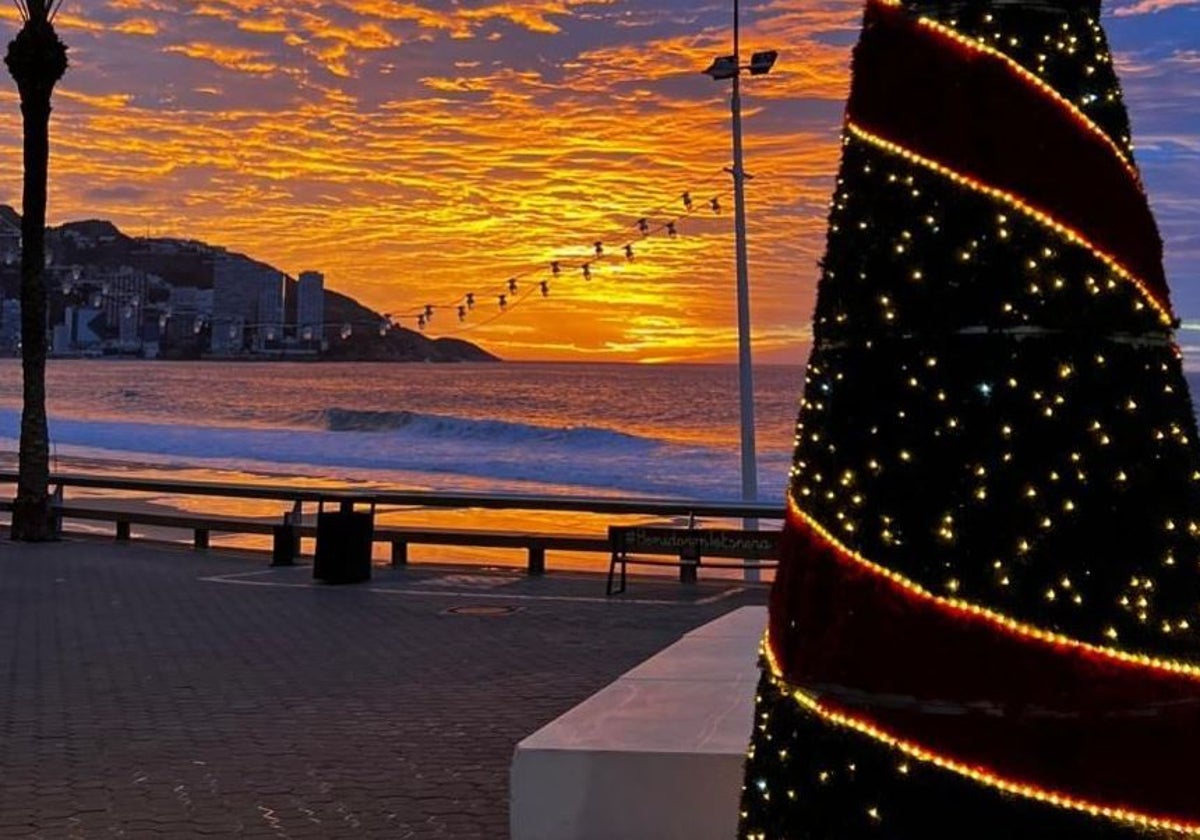 Benidorm ha comenzado ya a instalar los adornos navideños en sus calles