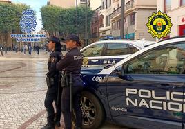 Policía Local y Nacional en Elche.