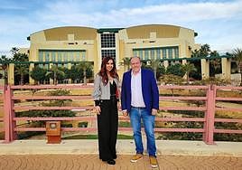 Ana Poquet y Fermín Crespo en las instalaciones de la Ciudad de la Luz.