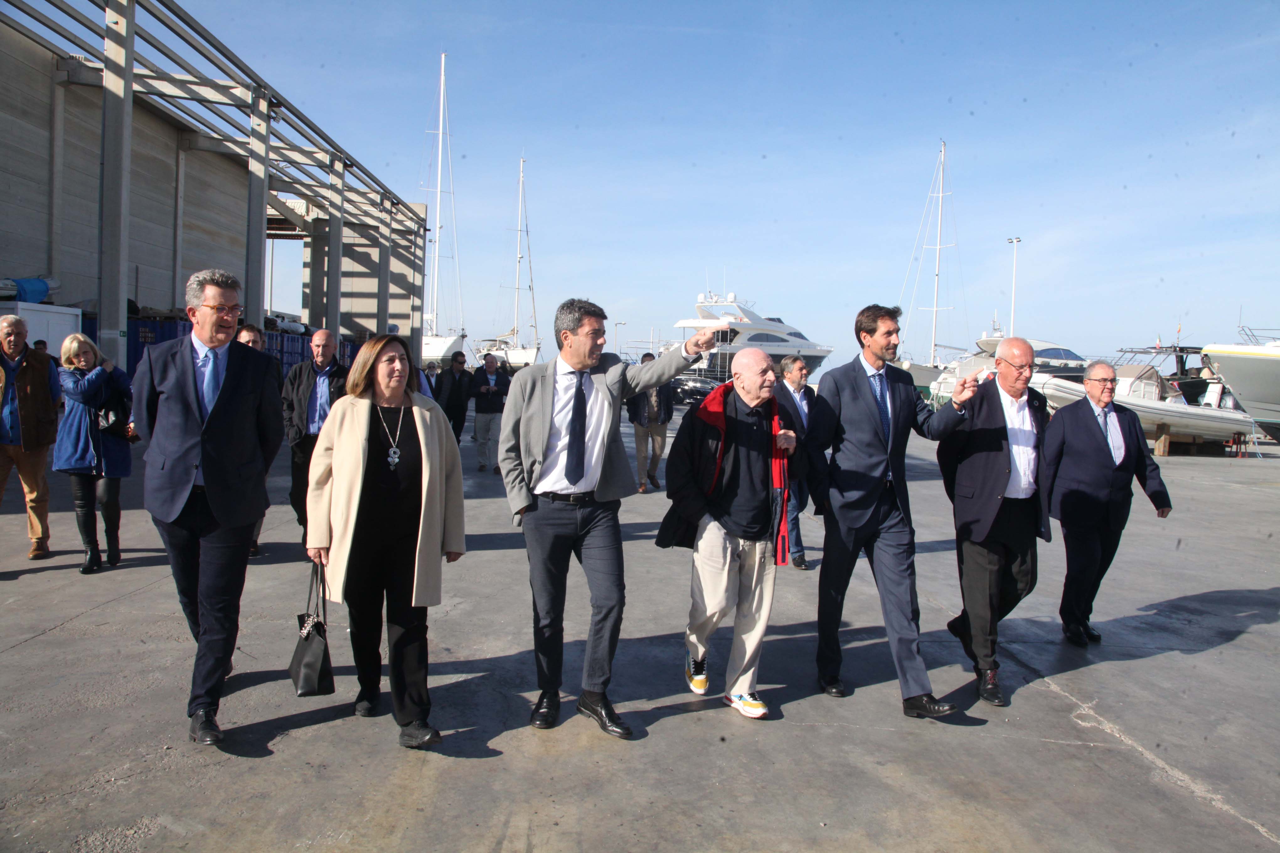 Mazón inaugura la ampliación del varadero de Portdenia Superyacht Shipyard &amp; Marina