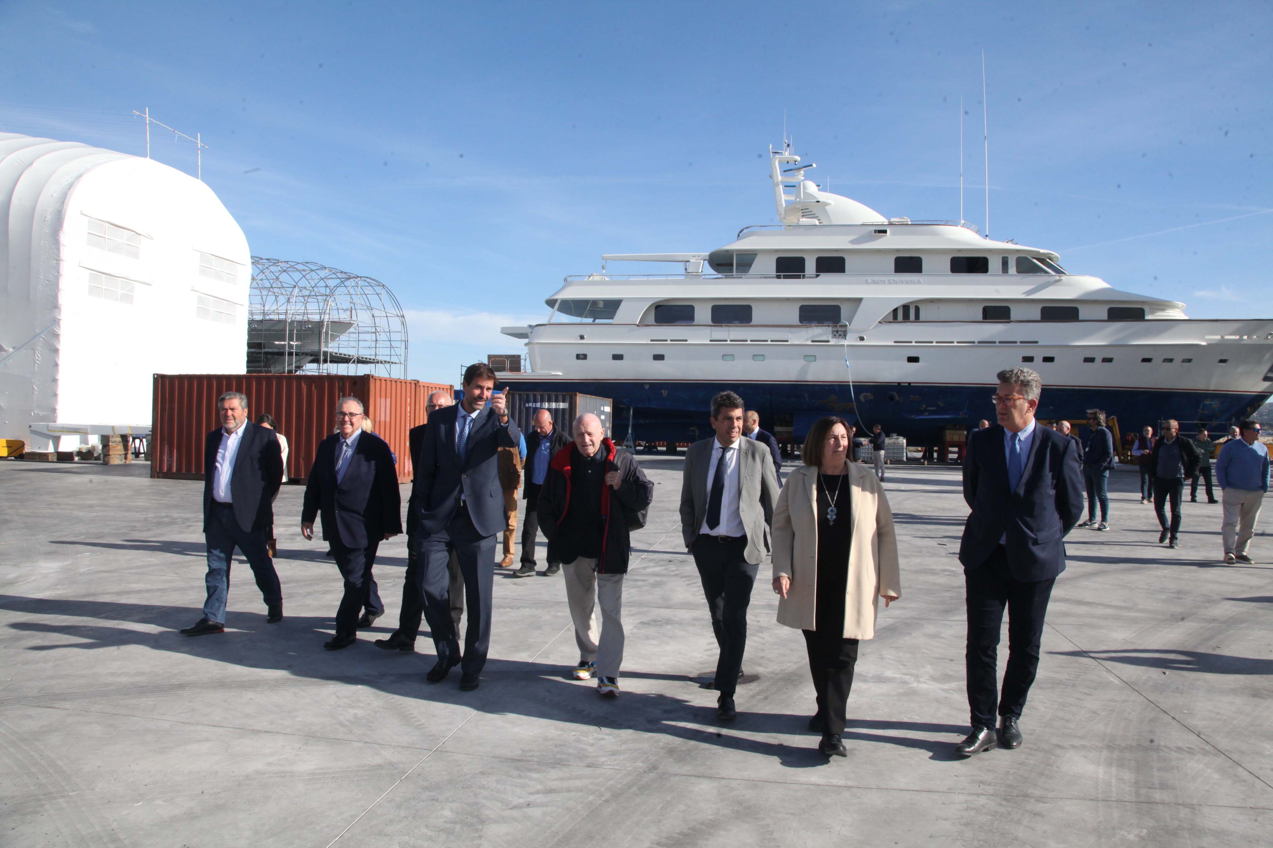 Mazón inaugura la ampliación del varadero de Portdenia Superyacht Shipyard &amp; Marina