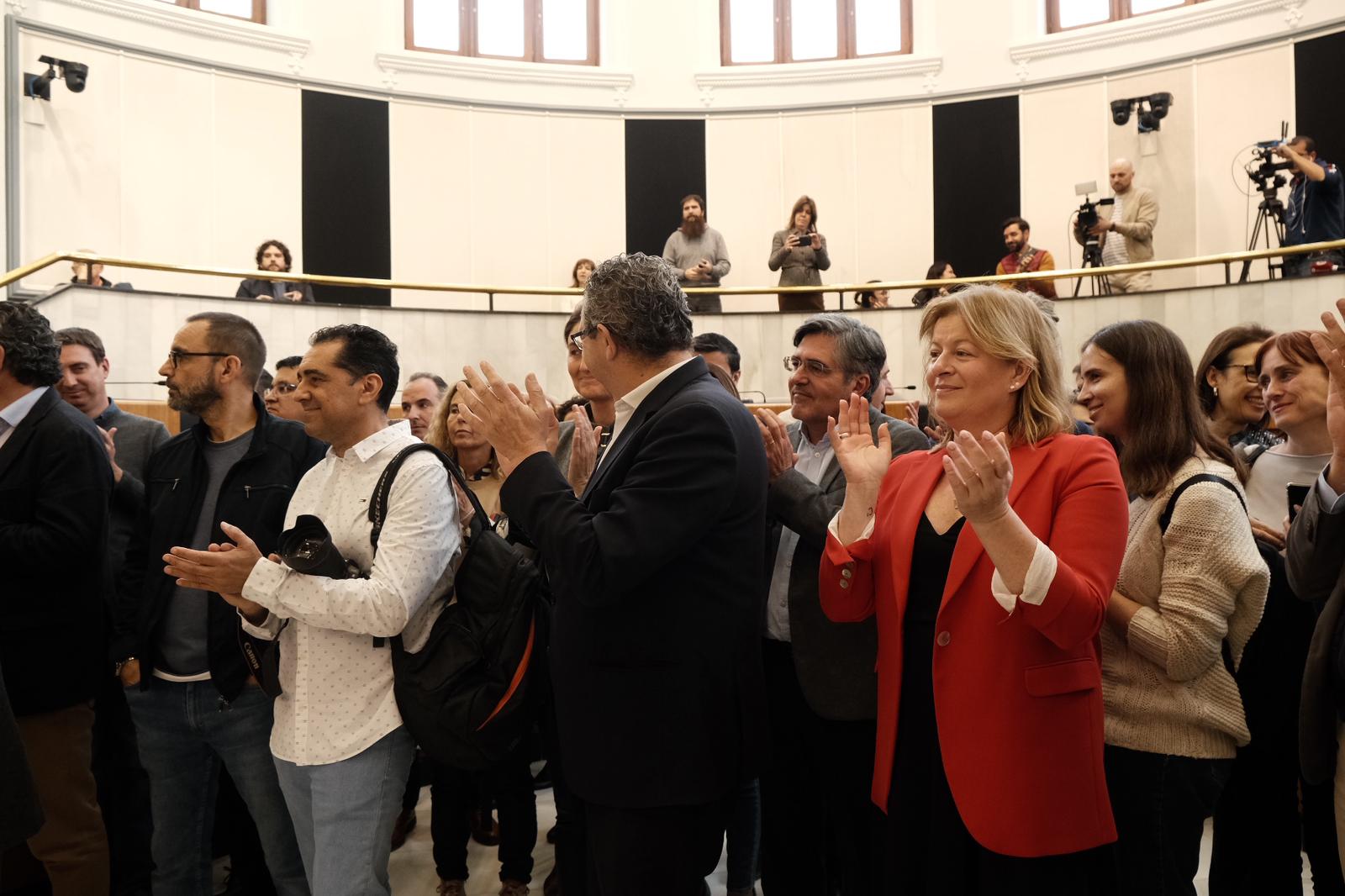 Imágenes del brindis navideño en la Diputación de Alicante