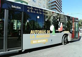 Autobús gratis de la Navidad de Alicante.
